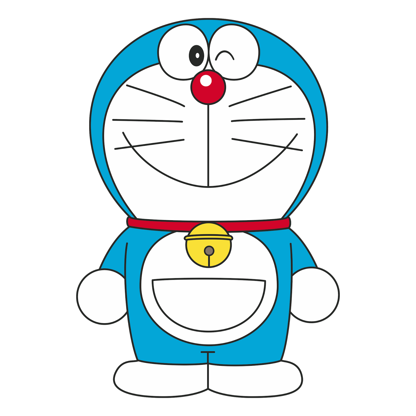 Doraemon smiling — click me!